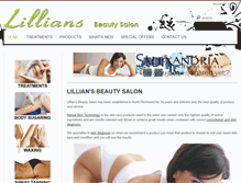 Tablet Screenshot of lilliansbeautysalon.com.au